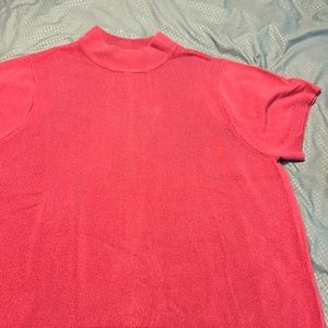 Roses Pink Short Sleeve Sweater